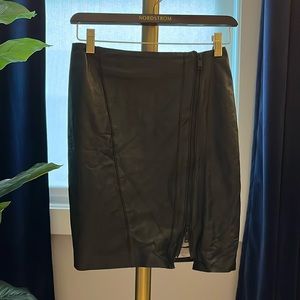 Leather mini skirt